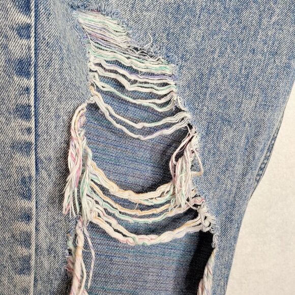 Hidden Denim with Multicolor Distressed Threads Size 26 - Picture 6 of 14